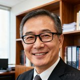 中年男性用户王先生头像，戴眼镜面带微笑，背景为办公室书架。